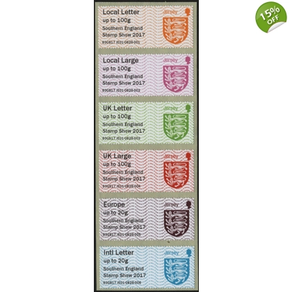 FZJ13 Jersey Arms Post and Go Faststamps - Southern England Stamp Show