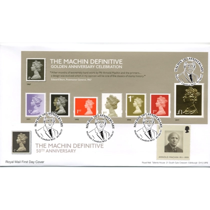 3965MS Golden Anniversary Celebration Machin Anniversary MS FDC
