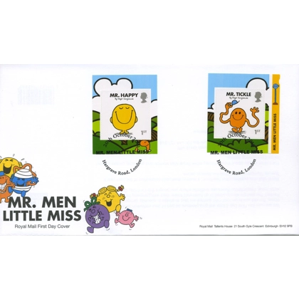 3901-2 Mr Men FDC: stamps from retail booklet