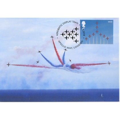 4091x Royal Air Force Maximum Card - Red Arrows self-adhesive