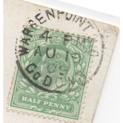 E124 Warrenpoint S.O. Co Down postmark 1909 on picture postcard