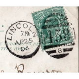 Lincoln 458 duplex postmark, hammer 8