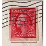 2c Washington Imperf Coil on postcard