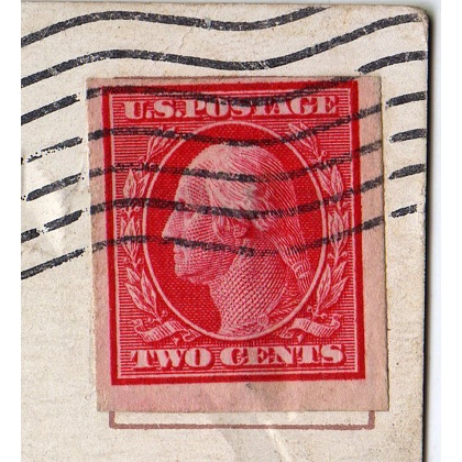 2c Washington Imperf Coil on postcard