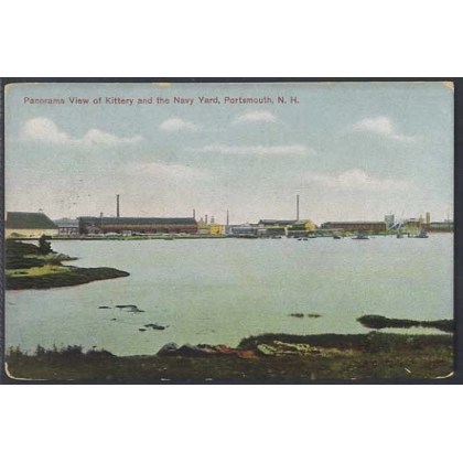 Kittery and Navy Yard, Portsmouth N.H. colour postcard