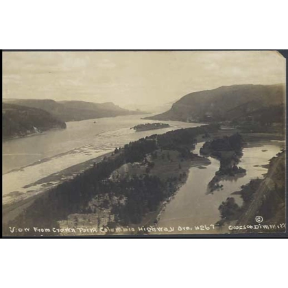Crown Point, Columbia Highway, Oregon USA real photographic postcard