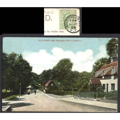 Prittlewell Old Pump & Bridge. Southend PP postmark