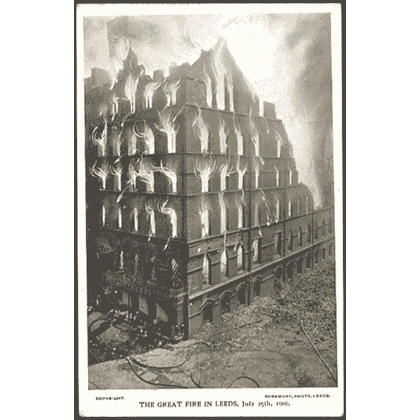 Leeds: The Great Fire July 25 1906 - added flames