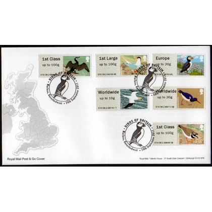 FS05nf Birds 4 Faststamps FDC of Wincor-Nixdorf set