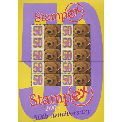 LX011 Stampex 50th Anniversary Autumn 2003 - Teddy Bear stamp