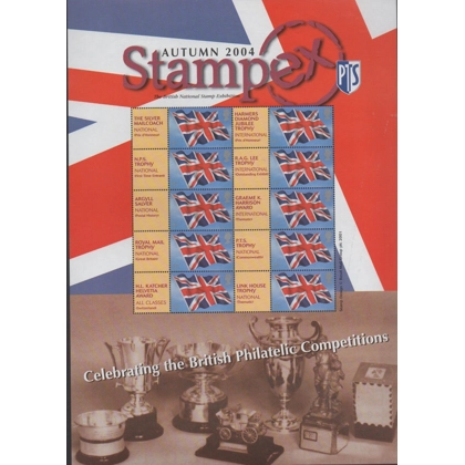 LX039 Stampex Autumn 2004 Philatelic Trophies Smilers Sheet