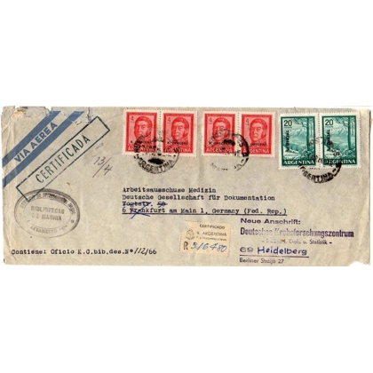 Argentina Registered Official cover to Germany