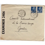 Algeria Censored to Geneva Red Cross 1..