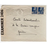 Algeria Censored to Geneva Red Cross 1..