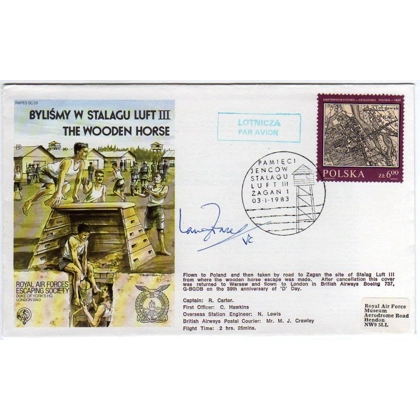 Wooden Horse Commemorative cover signed Ian Fraser VC