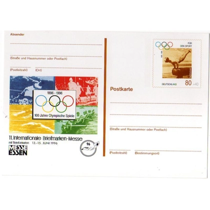 Germany Olympic postal stationery card 1996