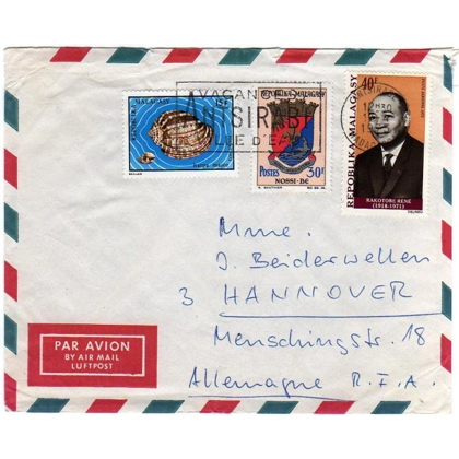 Malagasy Republic cover to Germany 1973