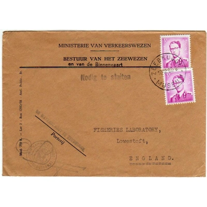 Belgium 1960 official mail to England
