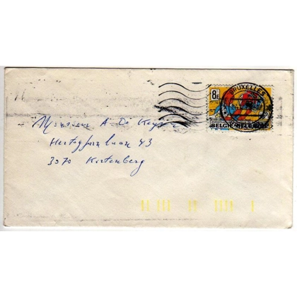 Belgium domestic cover 1979. Mechanised sorting marks