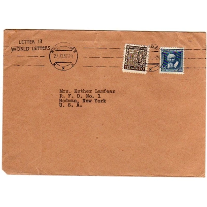Czechoslovakia cover to USA 1937