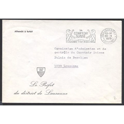 Switzerland unstamped Official cover 1973