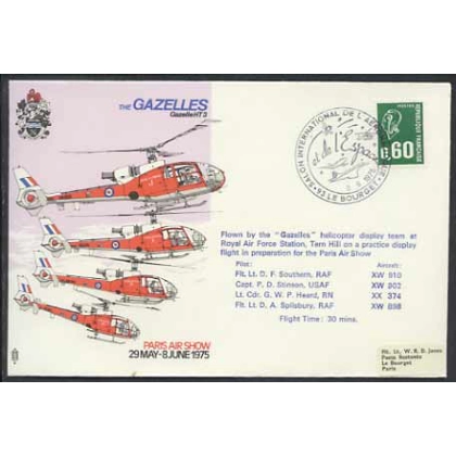 Concorde postmark Paris Air Show 1975, flown