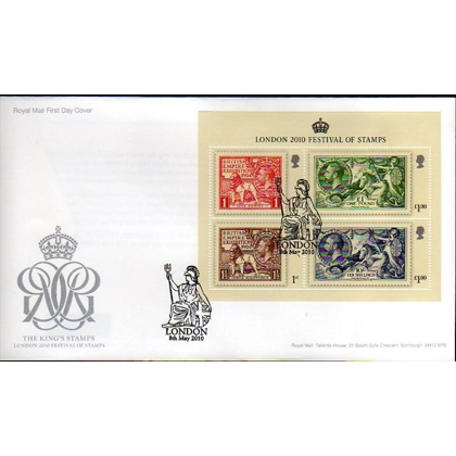 3072 The King's Stamps miniature sheet first day cover 2010