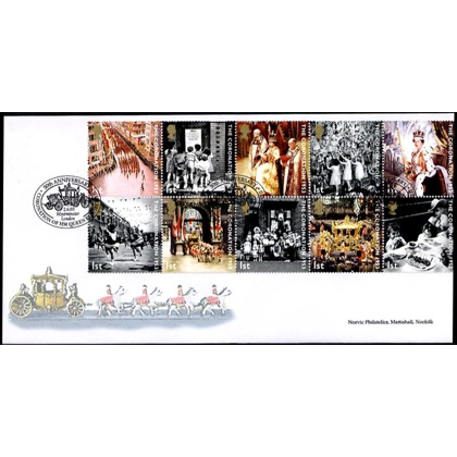 2368.N Coronation Anniversary Norvic FDC 2003