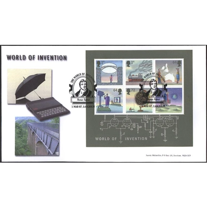 2720 World of Invention MS on Norvic fdc 2007
