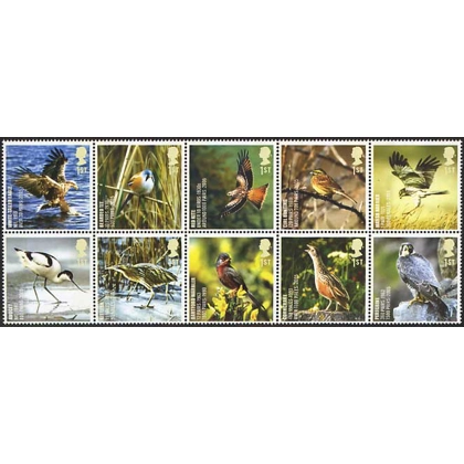 2764 Endangered Birds block of 10 stamps mint