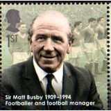 2973 Sir Matt Busby stamp Eminent Brit..