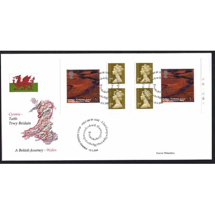 2472 British Journey: Wales Booklet Norvic FDC 2004