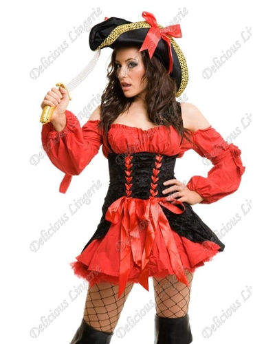 Red Pirate fancy dress Costume Red Pirate fancy dress Costume