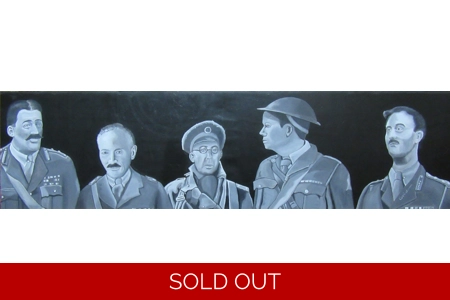Doug Hart as Black Adder Goes Forth - Black & White - Study Doug Hart as Black Adder Goes Forth - Black & White - Study