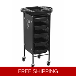 Heavy Duty Steel Frame Beauty Salon Rolling Trolley Cart with 5 Drawers