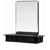 Classic Black Wall-Mount Barber-Stylist Mirror-C..