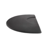 Black Semi-Circle Ultra Comfort 5' x 3' 5/8" Thick Anti Fatigue Barber Salon Floor Mat