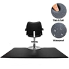 Black Rectangle 5' X 3' 1/2" Thick Anti Fatigue Barber Salon Floor Mat