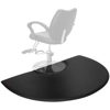Black Semi Circule Ultra Comfort 5' x 3' 7/8 Thick Anti Fatigue Barber Salon Floor Mat