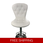 Sleek Stylish Chrome Hydraulic 360-degree swivel Bar Stool, set of 2