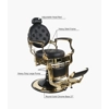 Gold Heavy Duty Modern All Purpose Barber Hydraulic Recline Salon Beauty Chair Equipment