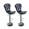 Sleek Stylish Chrome Hydraulic 360-degree swivel Bar Stool, set of 2