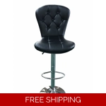 Sleek Stylish Chrome Hydraulic 360-degree swivel Bar Stool, set of 2