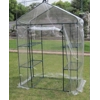 Small 3-tier Walk in Greenhouse with 6 Shelves and Clear PVC Cover