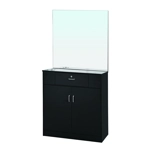 Salon Station Mirror with Granite Countetop Barber - Stylist Salon Station – B..