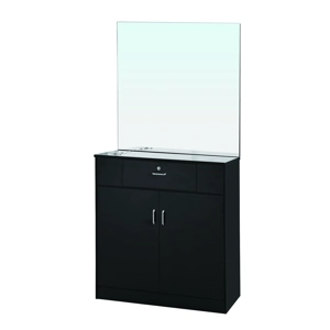 Salon Station Mirror with Granite Countetop Barber - Stylist Salon Station – Beauty – Spa