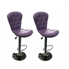 Sleek Stylish Chrome Hydraulic 360-degree swivel Bar Stool, set of 2 PURPLE …