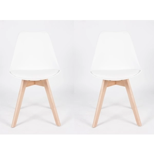 Heaven Massage White Modern Style Mid Century DSW Chair, Dining, Reception, Waiting Chair Set of 2 White …