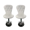 Sleek Stylish Chrome Hydraulic 360-degree swivel Bar Stool, set of 2