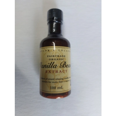T&C Organic Fairtrade Vanilla Extract 100ml [ Perfect for pancakes / pavlova etc ]